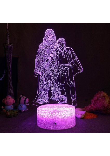 3D Gece Işık, 16 Renk Değiştiren Işık, Uzaktan Kumandalı Hayvan Oyuncakları Yatak Odası Ev Dekoru (WS-015) (Yurt Dışından)