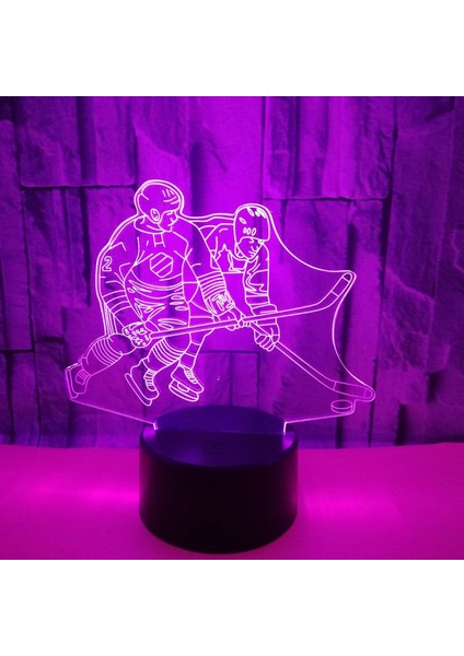 Justup 3D Gece Ht Işık Hts Buz Hokeyi Atlet 3D Illusion Başucu Lambası Uzaktan Kumanda ile Değişen 16 Renk Erkekler Kadınlar Için En Iyi Doğum Günü Hediyeleri (Stil V) (Yurt Dışından) fiyatları