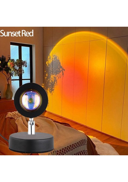 Güneş Projeksiyonu LED Işık, USB 180 ° Romantik Fotoğraf Projektör Işığı Oda Için Gece Lambası, Stüdyo Dekorasyonu (Yurt Dışından)