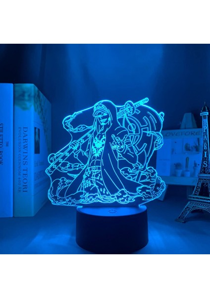 Tek Parça LED Gece Işık Trafalgar D Su Hukuku Çocuklar Için Yatak Odası Dekoru Japon Animesi 3D Lamba Trafalgar Hukuk Tek Parça (Yurt Dışından)