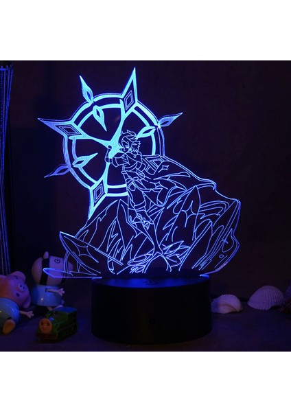 3D Gece Işıkları, Uzaktan Kumandalı ve Rgb Renkli 3D Optik Illüzyon LED Lambalar (Gs Game) (Yurt Dışından)