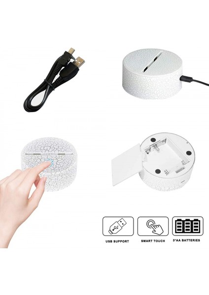 Justup Denizkızı 3D Illusion Lamba Kız Için Denizkızı Lamba Noel Doğum Günü Hediyesi Küçük Denizkızı LED Gece; Ht Işık; Ht 16 Renk Çocuklar Için Değişiyor Erkek Çocuk (Stil B) (Yurt Dışından)