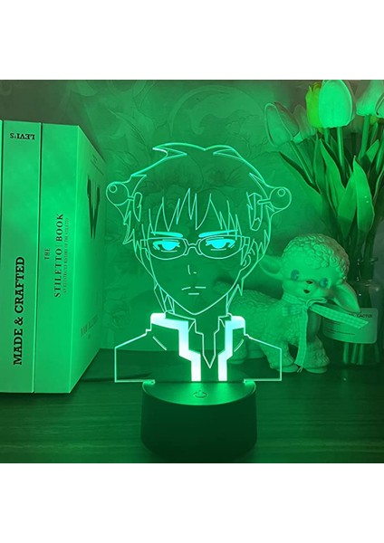 Justup 3D Gece Aydınlatması Ht Anime Lamba 3D Illusion Gece Aydınlatması Noel Hediyesi Için Uzaktan Renk Değiştirme Masa Lambası --- Çatlak Koltuk (Yurt Dışından)