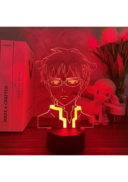 Justup 3D Gece Aydınlatması Ht Anime Lamba 3D Illusion Gece Aydınlatması Noel Hediyesi Için Uzaktan Renk Değiştirme Masa Lambası --- Çatlak Koltuk (Yurt Dışından)