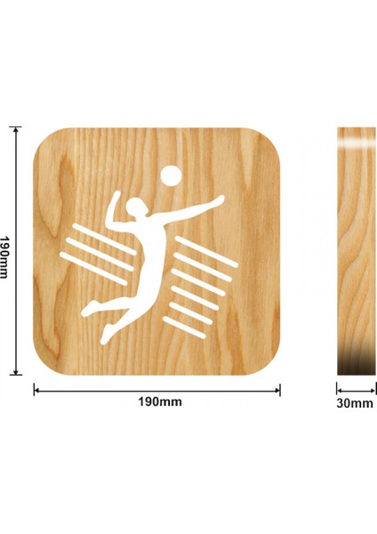 Çocuklar Için Voleybol Gecesi;ht Işık;ht Çocuklar Için Ahşap 3D Lamba Yaratıcı Ahşap Işık;hts Basit Dekoratif Işık;hts 3D Ahşap Oyma Desen LED Gece;ht Işık;masa Için Ht (Yurt Dışından)