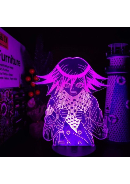 LED Optik 3D Illusion Gece, Ht Işık, Ht, Kokichi Ouma Anime Işık, Ht Lamba Renk Değiştirme Lambası Çocuklar Için Noel Hediyesi-Dokunmatik (Yurt Dışından)