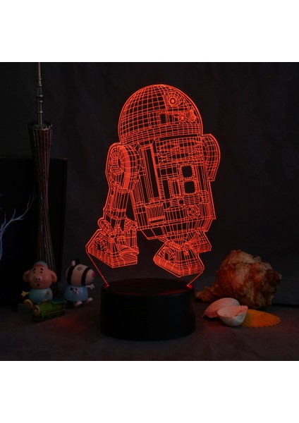 3D Gece Aydınlatması, 16 Renk Değiştirme Işık Uzaktan Kumandalı Hayvan Oyuncakları Yatak Odası Ev Dekoru (Yurt Dışından)