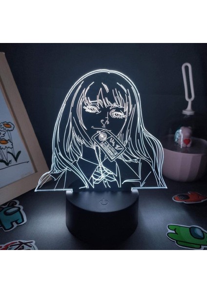 Anime Karakterleri 3D Illüzyon Işıkları Rgb LED Gece Lambaları Arkadaşlar Işıkları Çocuk Yatak Odası Yatak Odası Başucu Dekorasyonu - 7 Renk Uzaktan Kumanda Yok (Yurt Dışından)