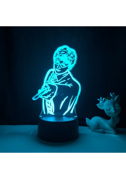 Justup Magic Academy Harry Potter Gece Lambası Ht 3D LED Illusion Lamba Çocuk Yatak Odası Için Dekoratif Lamba -- Desen N (Siyah Koltuk) (Yurt Dışından)