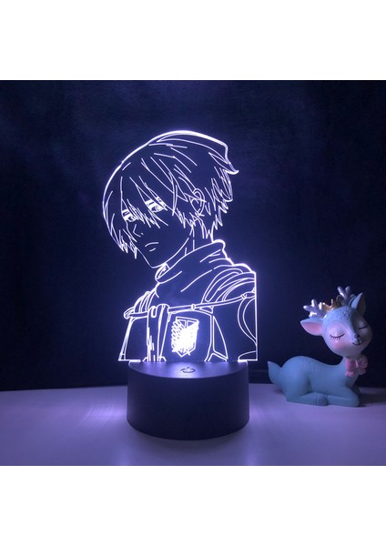 Justup 3D Anime Karakter Gece Işık;ht Illusion Lamba Saldırı Anime LED Işık Uzaktan Kumanda Heykelcik;hts Odası --- B4(Siyah Koltuk) (Yurt Dışından)