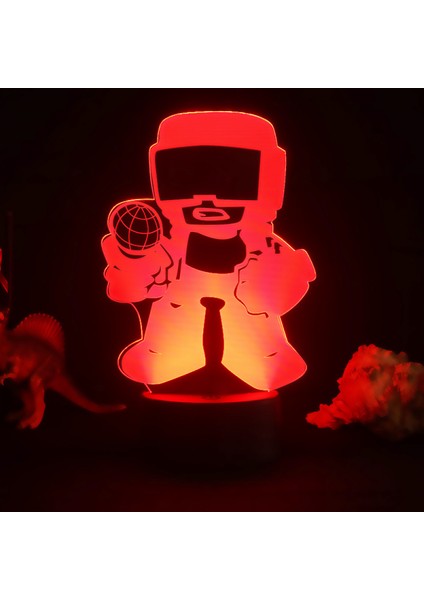 3D Gece Işıkları, Uzaktan Kumandalı ve Rgb Renkli 3D Optik Illüzyon LED Lambalar (Cuma Gecesi Funkin) (Yurt Dışından)