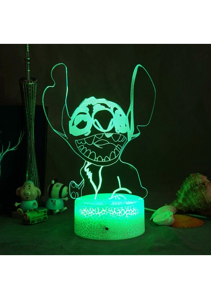 3D Gece Işık, 16 Renk Değiştiren Işık, Uzaktan Kumandalı Hayvan Oyuncakları Yatak Odası Ev Dekoru (WS-004) (Yurt Dışından)