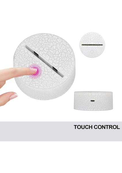 Tavuskuşu 3D Illusion LED Oda Masa Süslemeleri Lamba Gece; Ht Işık; Ht 3 Renk Değişimi ile Yatak Odası Dekor Hediyeler Kızlar, Erkekler, Erkekler, Kadınlar, Çocuklar Için (Yurt Dışından) fırsatları