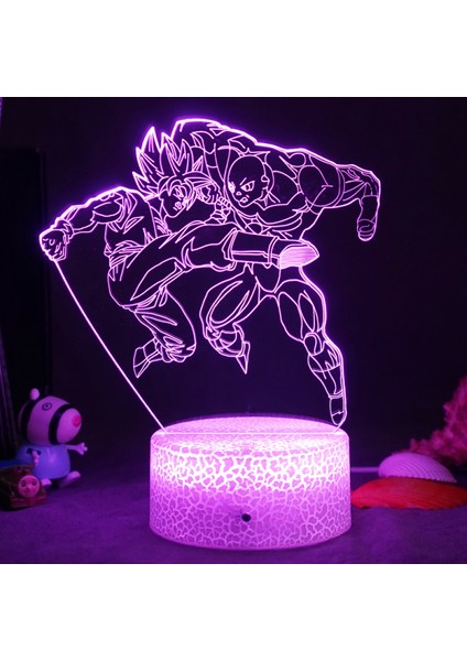 3D Gece Işıkları, Uzaktan Kumandalı ve Rgb Renkli 3D Optik Illüzyon LED Lambalar (Dragon Ball) (Yurt Dışından)