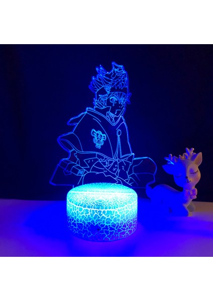 Justup 3D Illusion Lamba Anime Yonca LED Gece;ht Işık;ht Uzaktan Kumanda Masa Lambası Çocuk Ev Dekorasyon Işık;hts --- Çatlak Koltuk (Yurt Dışından)
