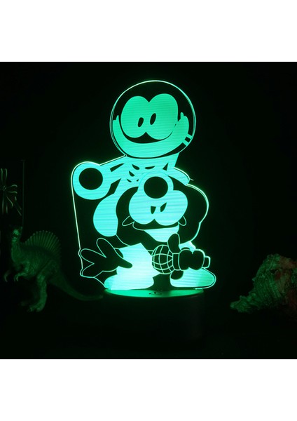 3D Gece Işıkları, Uzaktan Kumandalı ve Rgb Renkli 3D Optik Illüzyon LED Lambalar (Cuma Gecesi Funkin) (Yurt Dışından)