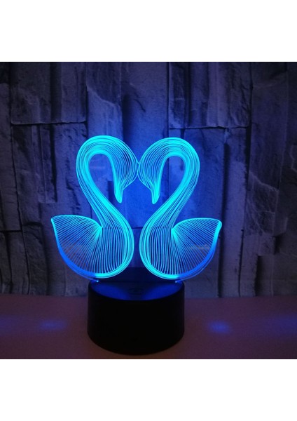 Justup 3D Illusion Lamba LED Kuğu Gece, Işık, Hayvan Oyuncakları Aşk Çift (Yurt Dışından) fiyatları