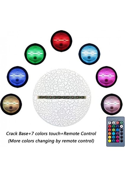 3D Gece Işık, 16 Renk Değiştiren Işık, Uzaktan Kumandalı Hayvan Oyuncakları Yatak Odası Ev Dekoru (WS-013) (Yurt Dışından) fırsatları