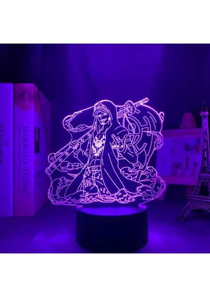 Tek Parça LED Gece Işık Trafalgar D Su Hukuku Çocuklar Için Yatak Odası Dekoru Japon Animesi 3D Lamba Trafalgar Hukuk Tek Parça (Yurt Dışından)