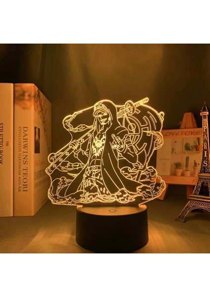 Tek Parça LED Gece Işık Trafalgar D Su Hukuku Çocuklar Için Yatak Odası Dekoru Japon Animesi 3D Lamba Trafalgar Hukuk Tek Parça (Yurt Dışından)