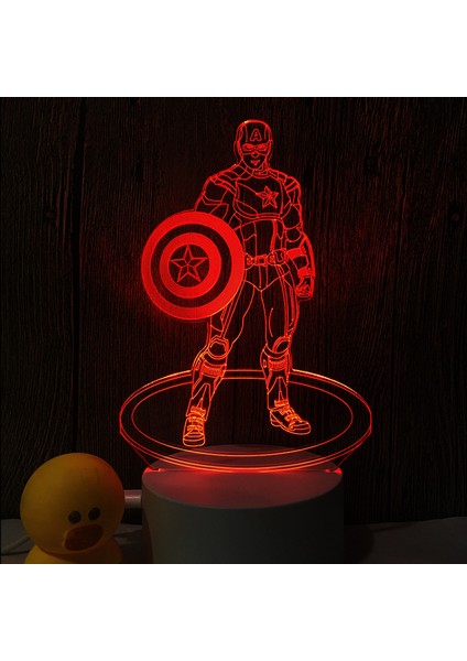 Justup 3D Illusion Lamba Anime Karakter 3D LED Gece Aydınlatması Çocuklar Için Dokunmatik Uzaktan Kumanda Yatak Odası Dekoru -- Stil 5(Ortak Taban) (Yurt Dışından)