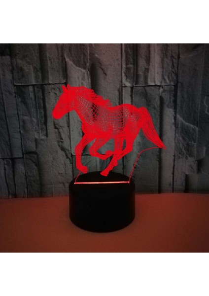 Justup Koşu At Gece Işık Uzaktan Kumanda ile Akıllı Dokunmatik 3D Illusion Lamba Erkek Kız Erkek Kadın Için En Iyi Hediyeler --- Siyah Koltuk (Yurt Dışından) fırsatları