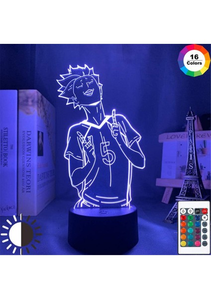 3D Lamba Anime Işık;ht Çocuklar Için Çocuk Yatak Odası Dekoru Gece;ht Işık;ht Doğum Günü Hediyesi Manga Gadget Tendou Lamba (Uzaktan Dokunmatik Siyah Taban) (Yurt Dışından) modelleri