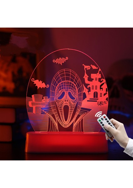 Wekity Cadılar Bayramı Dekorasyon Işık;ht Tasarım Kabak Şekli 3D Gece;ht Işık;ht Kontrol Çocuklar Için Cadılar Bayramı Dekor Yatak Odası Dekorasyon Lambası, Uzaktan Kumanda Rengi (Yurt Dışından)