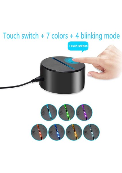 Şekil Sevimli Karikatür Köpek Bebek Gece Renkli Dokunmatik Sensör Çocuk Odası Başucu Masa 3D Lamba LED Gece Işık Uzaktan Telefon Kontrolü Renk (Yurt Dışından)