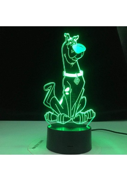 Şekil Sevimli Karikatür Köpek Bebek Gece Renkli Dokunmatik Sensör Çocuk Odası Başucu Masa 3D Lamba LED Gece Işık Uzaktan Telefon Kontrolü Renk (Yurt Dışından)