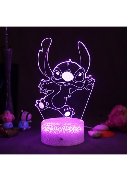 3D Gece Işık, 16 Renk Değiştiren Işık, Uzaktan Kumandalı Hayvan Oyuncakları Yatak Odası Ev Dekoru (WS-006) (Yurt Dışından)