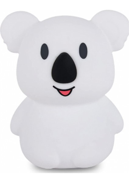 LED Gece Lambası, Karikatür Hayvan Çocuk Işığı Renkli Silikon Anaokulu Işığı Yaratıcı Başucu Lambası Şarj Edilebilir Kablolu Gece Lambası Bebek Koala (Yurt Dışından)