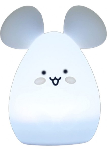 LED Gece Lambası, Karikatür Hayvan Çocuk Işığı Renkli Silikon Anaokulu Işığı Yaratıcı Başucu Lambası Şarj Edilebilir Kablolu Gece Lambası Bebek Faresi (Yurt Dışından)