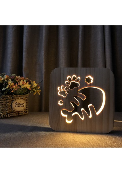 Işık;ht Ampul Gece;ht Işık;ht Balık Kemikleri Içinahşap 3D Lamba Yaratıcı Ahşap Işık;hts Basit Dekoratif Işık;hts 3D Ahşap Oyma Desen LED Gece;ht Işık;ht Masa Için (Yurt Dışından)