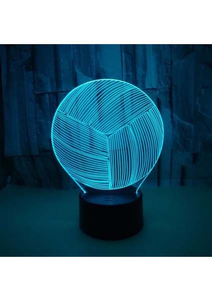 Justup Voleybol 3D Gece Işık Çocuk Oturma Odası Illusion Lamba Spor Fan Için Çocuk Erkek Kız Uzaktan Kumanda ile 16 Renk Değiştirme (Stil K) (Yurt Dışından) modelleri