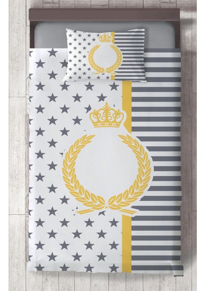 Bebek ve Çocuk Odası Taç Çelenk Yıldızlı Yatak Örtüsü