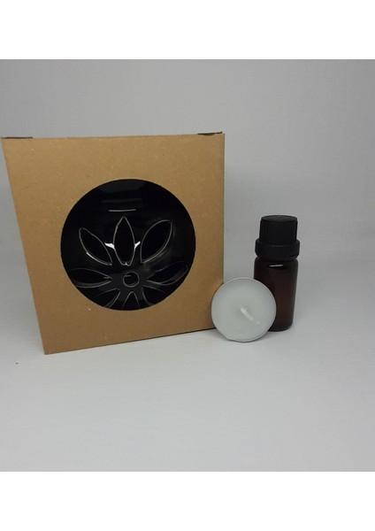 Lotus Çiçeği Buhurdanlık (10 ml Lavanta Yağlı)