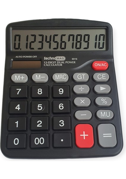 6916 Güneş Enerjili Masa Üstü Hesap Makinesi 12 Hane fiyatları