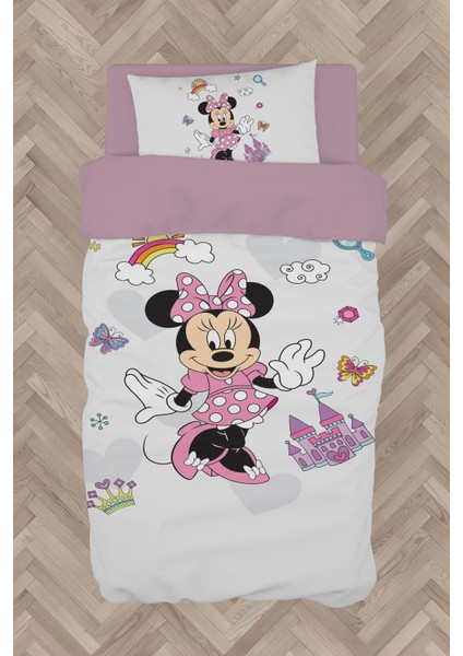 Bebek ve Çocuk Odası Minnie Mause Küçük Figür Desenli Nevresim Takımı