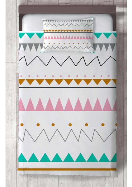 Bebek ve Çocuk Odası Zikzak Desenli Yatak Örtüsü