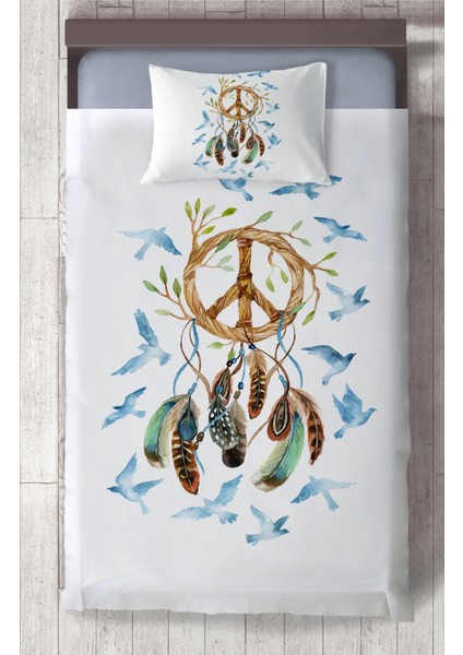 Bebek ve Çocuk Odası Kuş Desenli Yatak Örtüsü