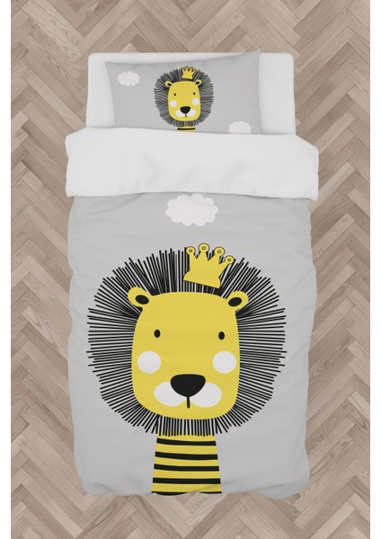 Bebek ve Çocuk Odası Aslan Desenli Nevresim Takımı