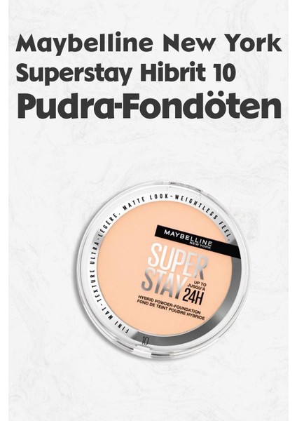 Maybelline New York Maybelline Superstay Hibrit Pudra Fondöten - 10