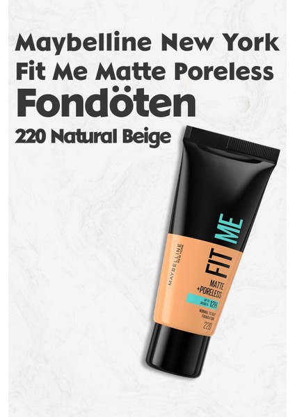 Maybelline Fit Me Matte Poreless Fondöten 220 Natural Beige