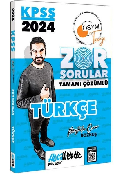 Hocawebde Yayınları 2024 KPSS Türkçe Tamamı Çözümlü Zor Sorular