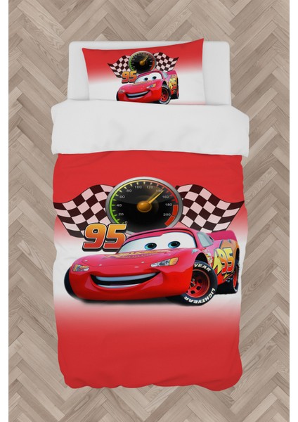 Bebek ve Çocuk Odası Mcqueen Desenli Nevresim Takımı