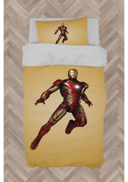 Bebek ve Çocuk Odası Iron Man Desenli Nevresim Takımı