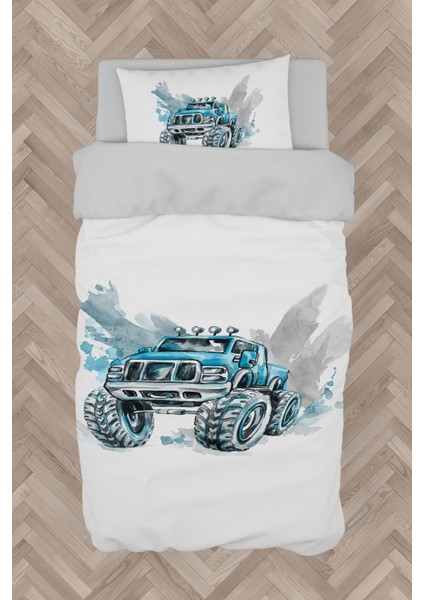 Bebek ve Çocuk Odası Jeep Desenli Nevresim Takımı