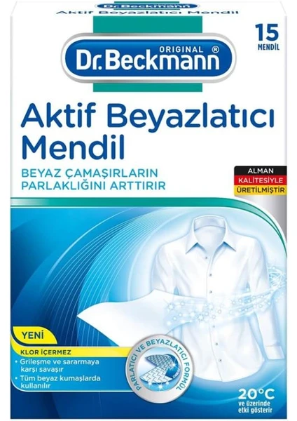 Dr.Beckmann 15'li Aktif Beyazlatıcı Mendil