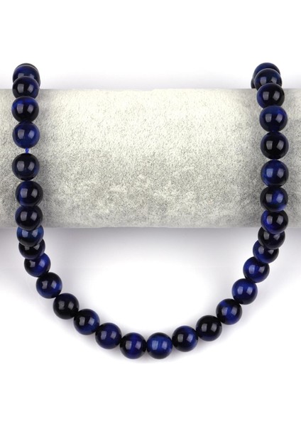 Koyu Lacivert Kaplan Gözü Doğal Taş Dizi 10 mm Küre Kesim fiyatları